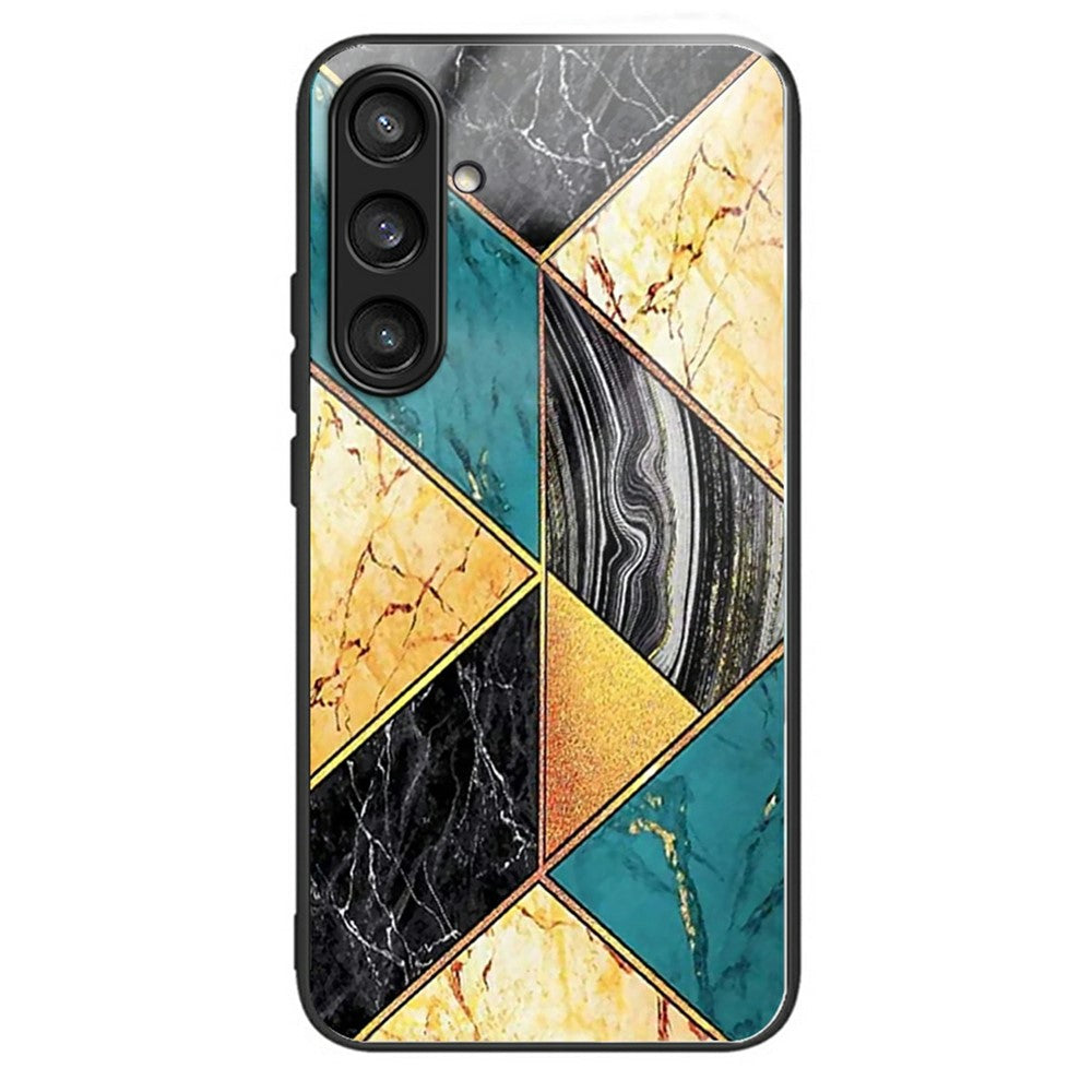 For Samsung Galaxy A36 5G Case Tempered Glass Back Cover with Pattern Printing