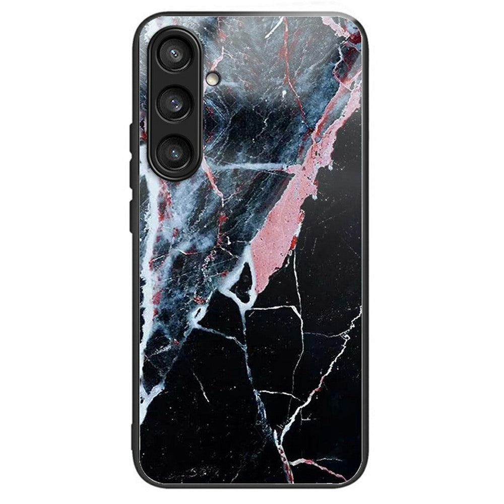 For Samsung Galaxy A36 5G Case Tempered Glass Back Cover with Pattern Printing