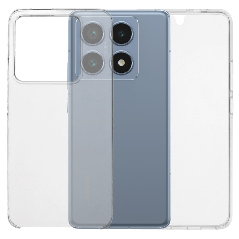 For Xiaomi 14T Pro Case TPU Frame Clear Acrylic Back Phone Cover with PET Film