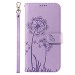 For Samsung Galaxy S23 FE Leather Case Wallet Phone Cover Dandelion Imprint