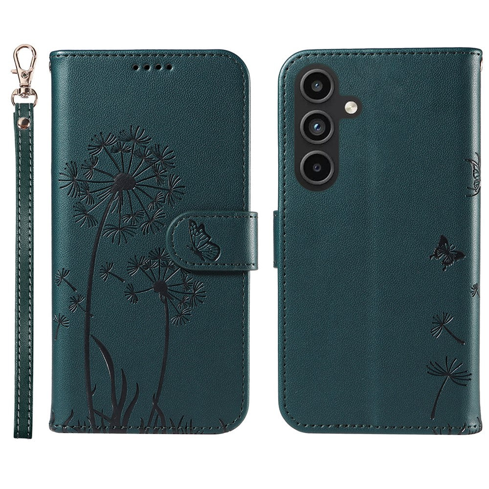 For Samsung Galaxy S23 FE Leather Case Wallet Phone Cover Dandelion Imprint