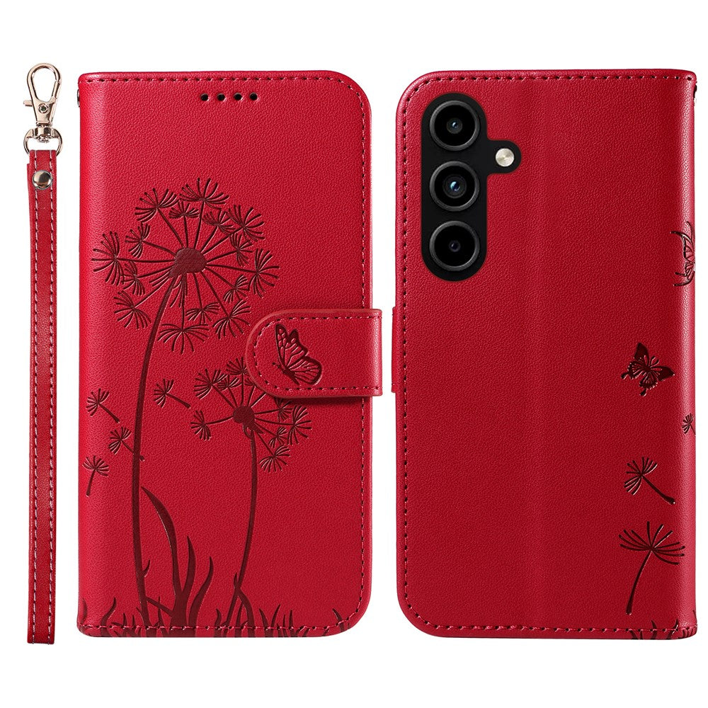For Samsung Galaxy S23 FE Leather Case Wallet Phone Cover Dandelion Imprint