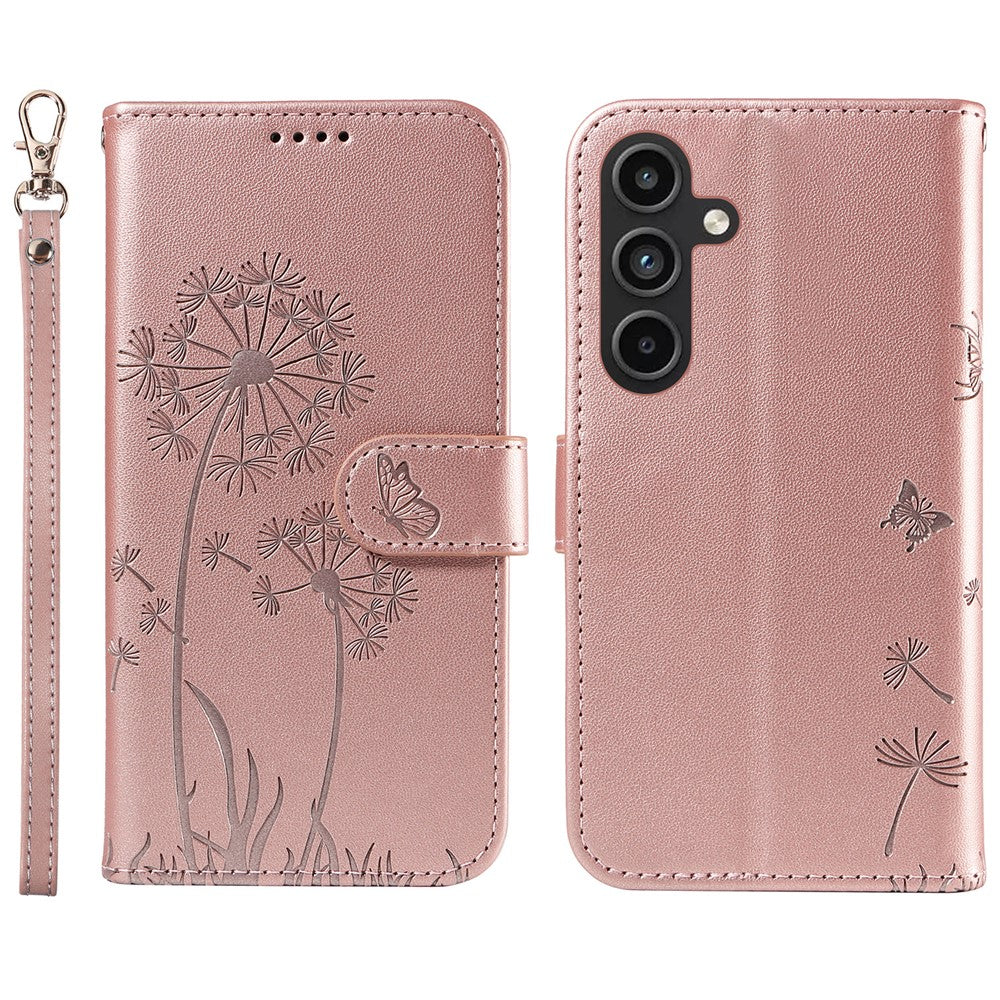 For Samsung Galaxy S23 FE Leather Case Wallet Phone Cover Dandelion Imprint