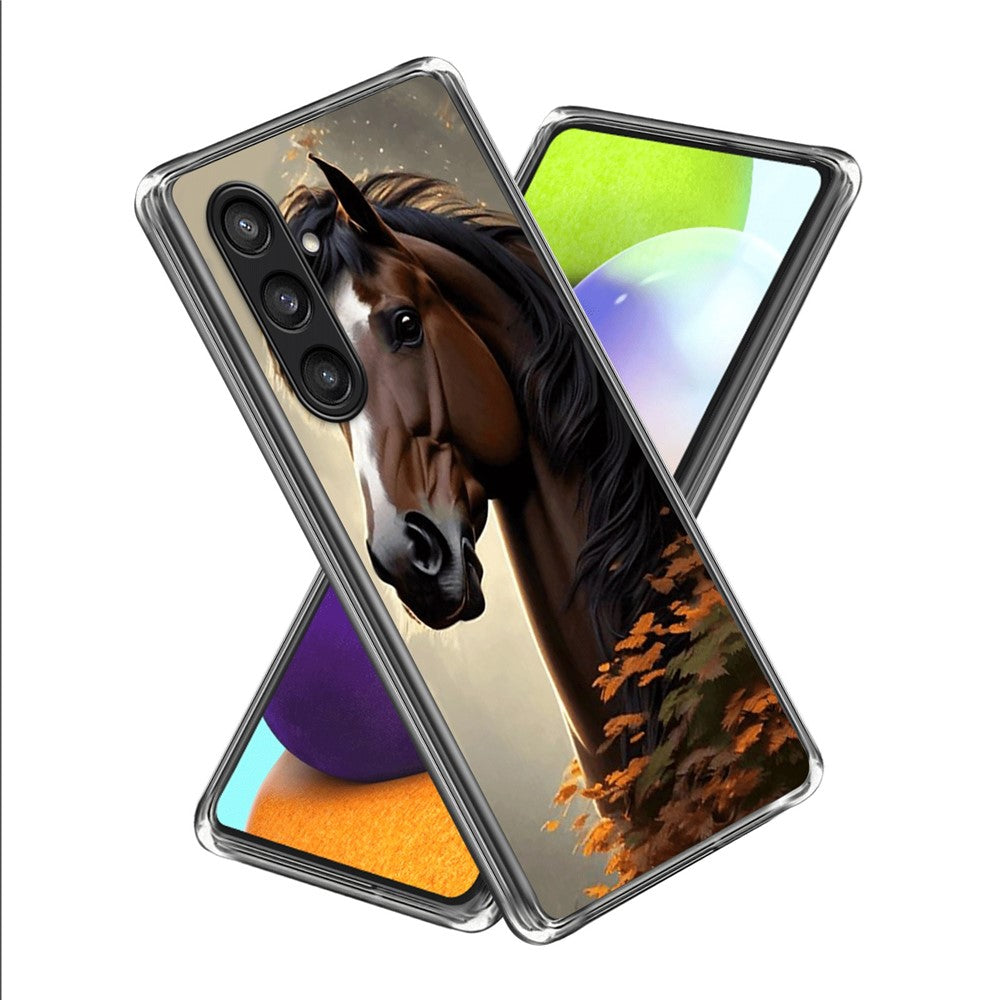 Til Samsung Galaxy A16 4G / 5G telefoncover med mønstertryk, blødt TPU-bagcover
