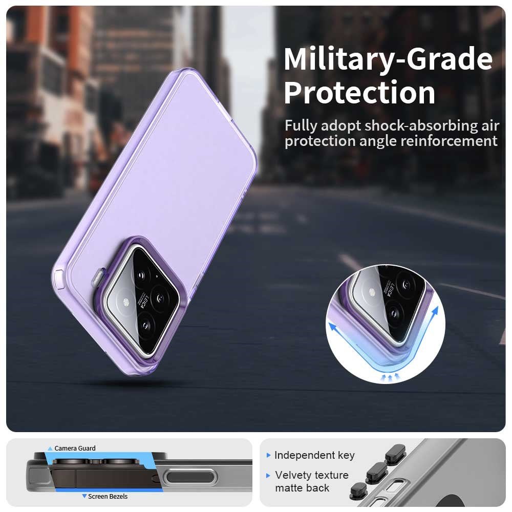 For Xiaomi 15 Case PC+TPU+PET Matte Anti-Drop Phone Back Cover