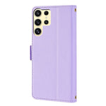 For Samsung Galaxy S23 Ultra Leather Wallet Case RFID Blocking Stand Cover with Hand Strap