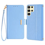 For Samsung Galaxy S23 Ultra Leather Wallet Case RFID Blocking Stand Cover with Hand Strap
