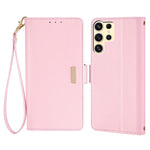 For Samsung Galaxy S23 Ultra Leather Wallet Case RFID Blocking Stand Cover with Hand Strap