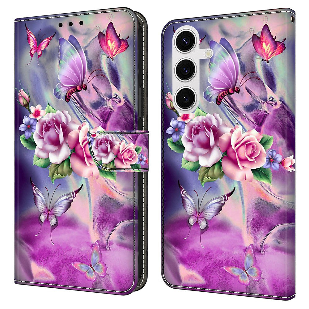 For Samsung Galaxy S25 Case 3D Pattern PU Leather Wallet Phone Cover with Stand