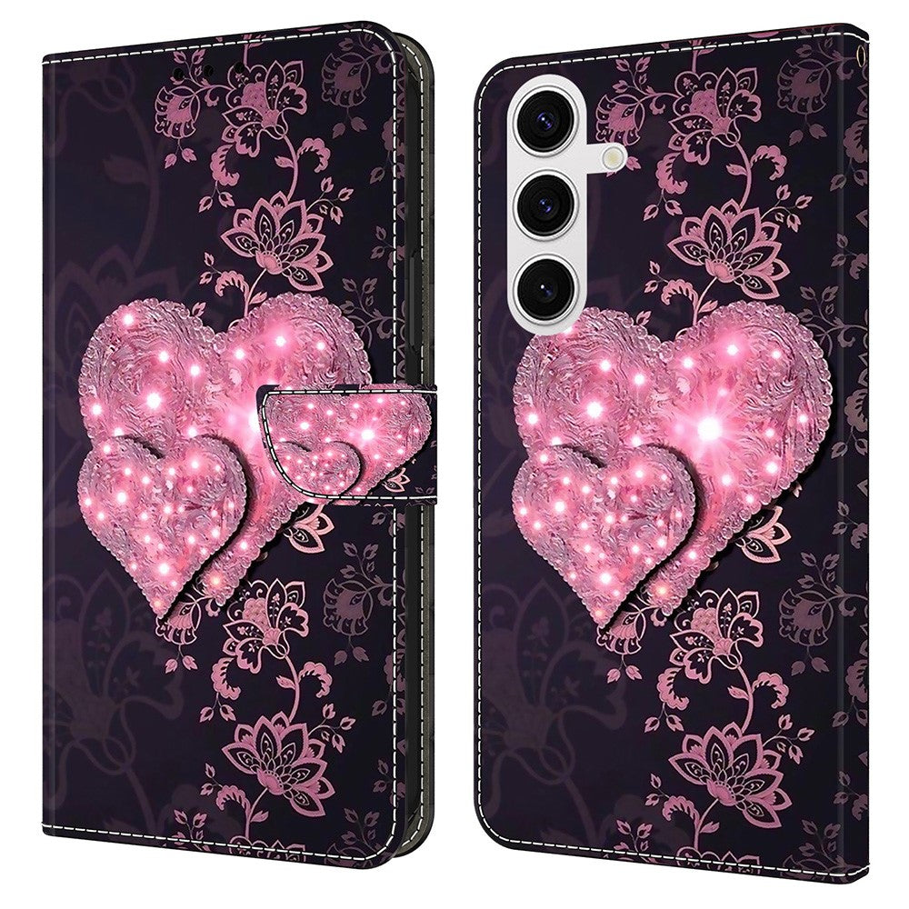 For Samsung Galaxy S25 Case 3D Pattern PU Leather Wallet Phone Cover with Stand
