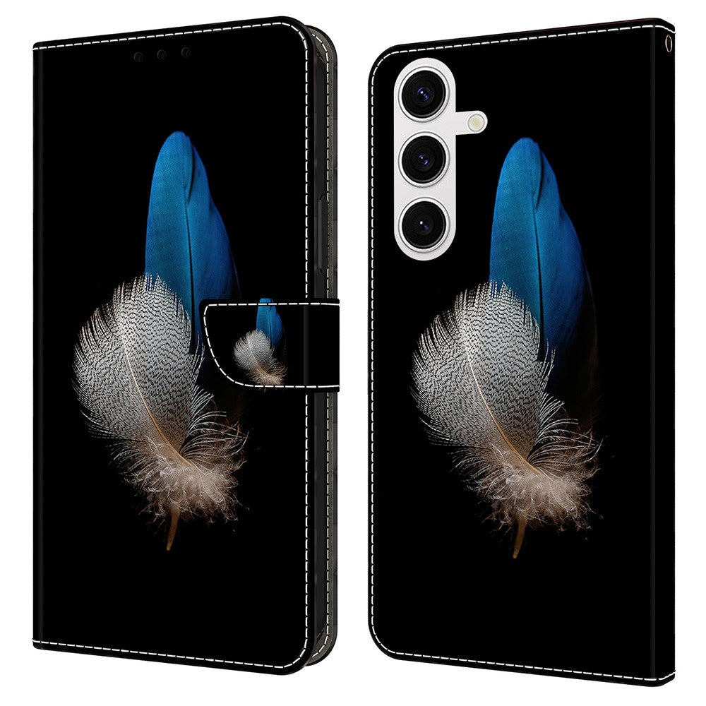 For Samsung Galaxy S25 Case 3D Pattern PU Leather Wallet Phone Cover with Stand