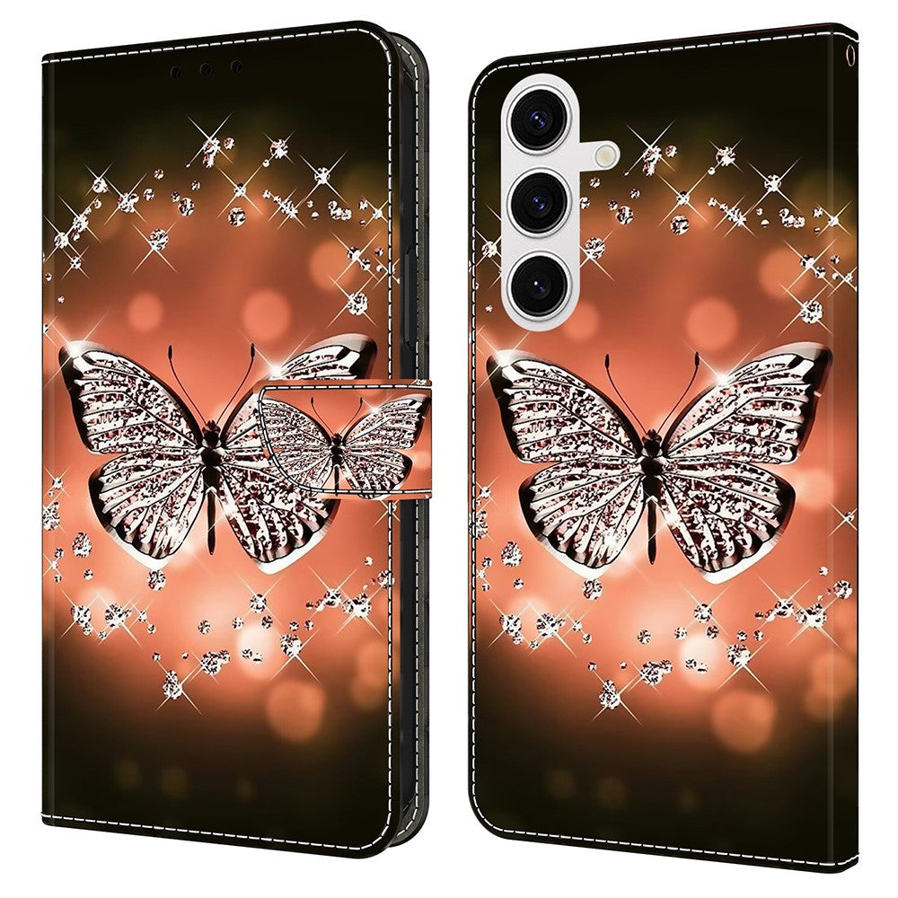 For Samsung Galaxy S25 Case 3D Pattern PU Leather Wallet Phone Cover with Stand