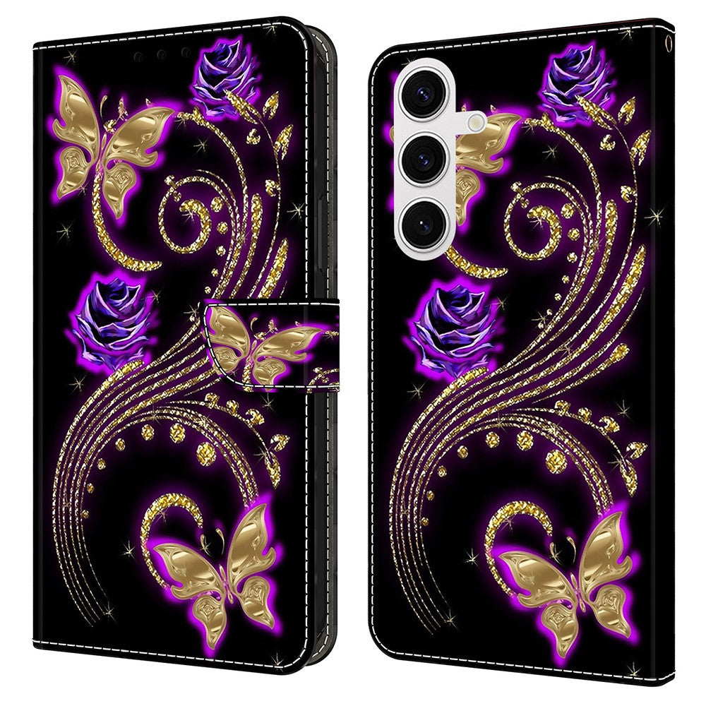 For Samsung Galaxy S25 Case 3D Pattern PU Leather Wallet Phone Cover with Stand
