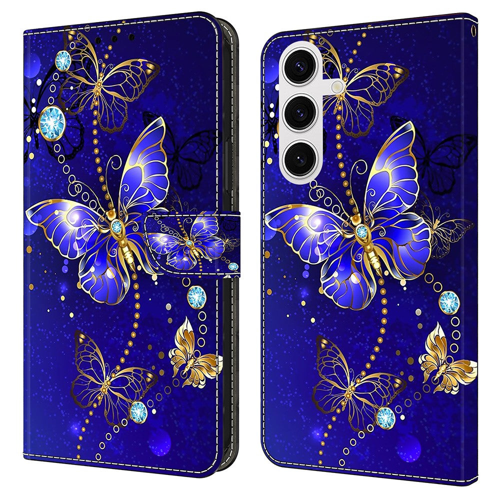 For Samsung Galaxy S25 Case 3D Pattern PU Leather Wallet Phone Cover with Stand
