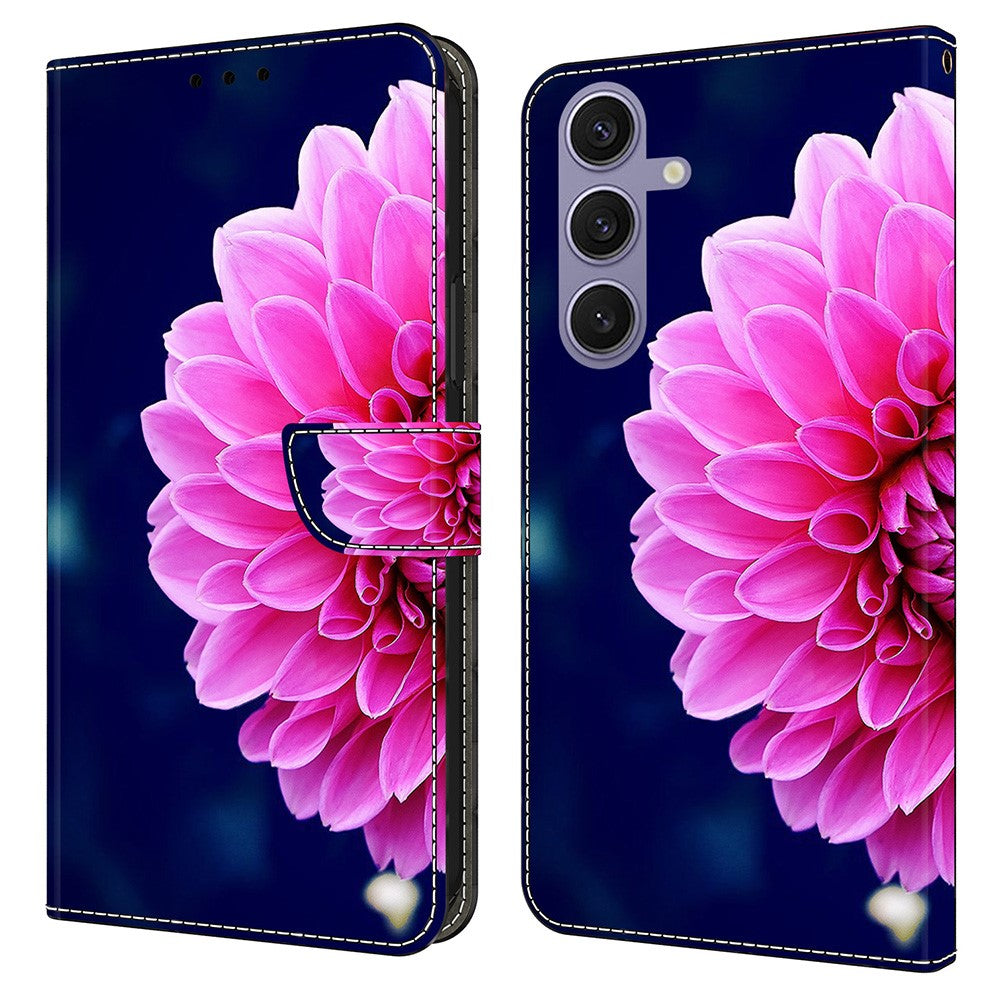 Til Samsung Galaxy S25+ Cover 3D Mønster PU Læderpung Telefoncover med Stand