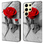 For Samsung Galaxy S25 Ultra Case Magnetic Clasp 3D Pattern Leather Wallet Phone Cover