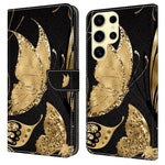 For Samsung Galaxy S25 Ultra Case Magnetic Clasp 3D Pattern Leather Wallet Phone Cover