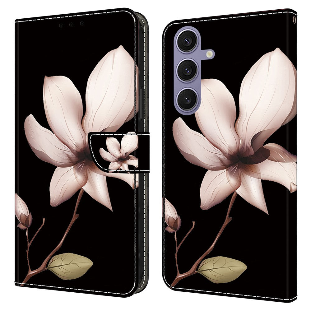 For Samsung Galaxy S25 Case Magnetic Clasp 3D Pattern Leather Wallet Phone Cover