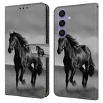 For Samsung Galaxy S25 Case Magnetic Clasp 3D Pattern Leather Wallet Phone Cover