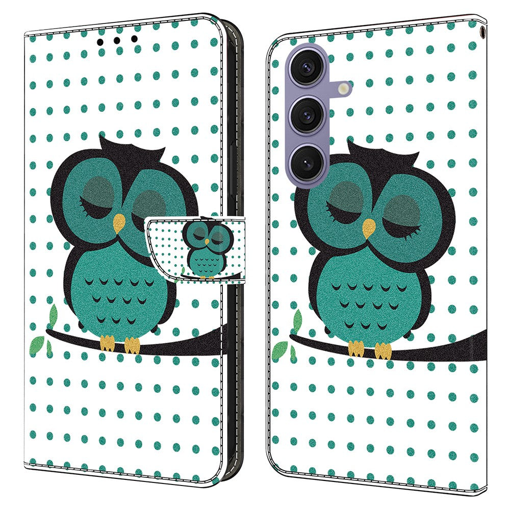 For Samsung Galaxy S25 Case Magnetic Clasp 3D Pattern Leather Wallet Phone Cover