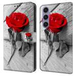 For Samsung Galaxy S25 Case Magnetic Clasp 3D Pattern Leather Wallet Phone Cover