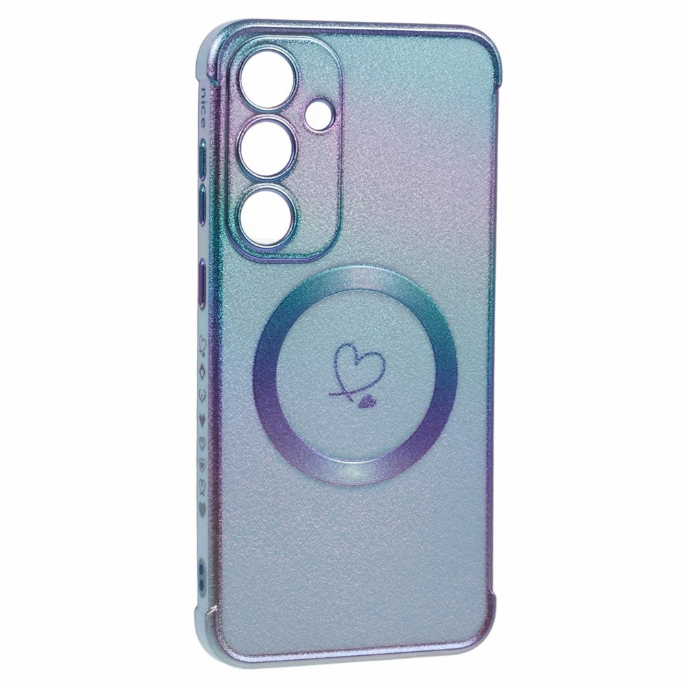 For Samsung Galaxy S25 Magnetic Case TPU Gradient Electroplated Phone Cover