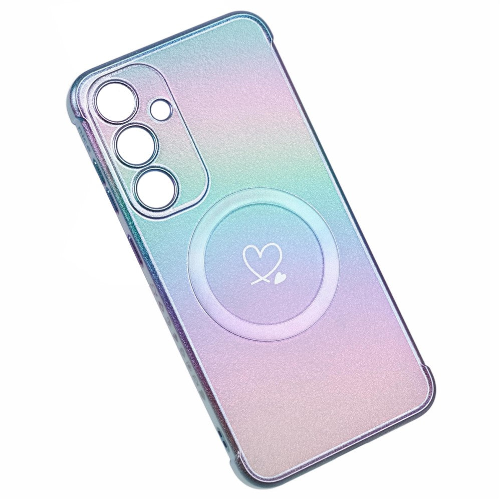 For Samsung Galaxy S25 Magnetic Case TPU Gradient Electroplated Phone Cover