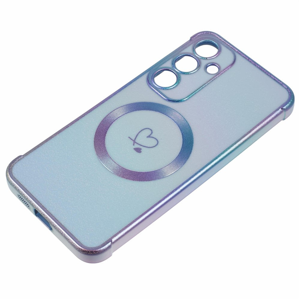 For Samsung Galaxy S25 Magnetic Case TPU Gradient Electroplated Phone Cover