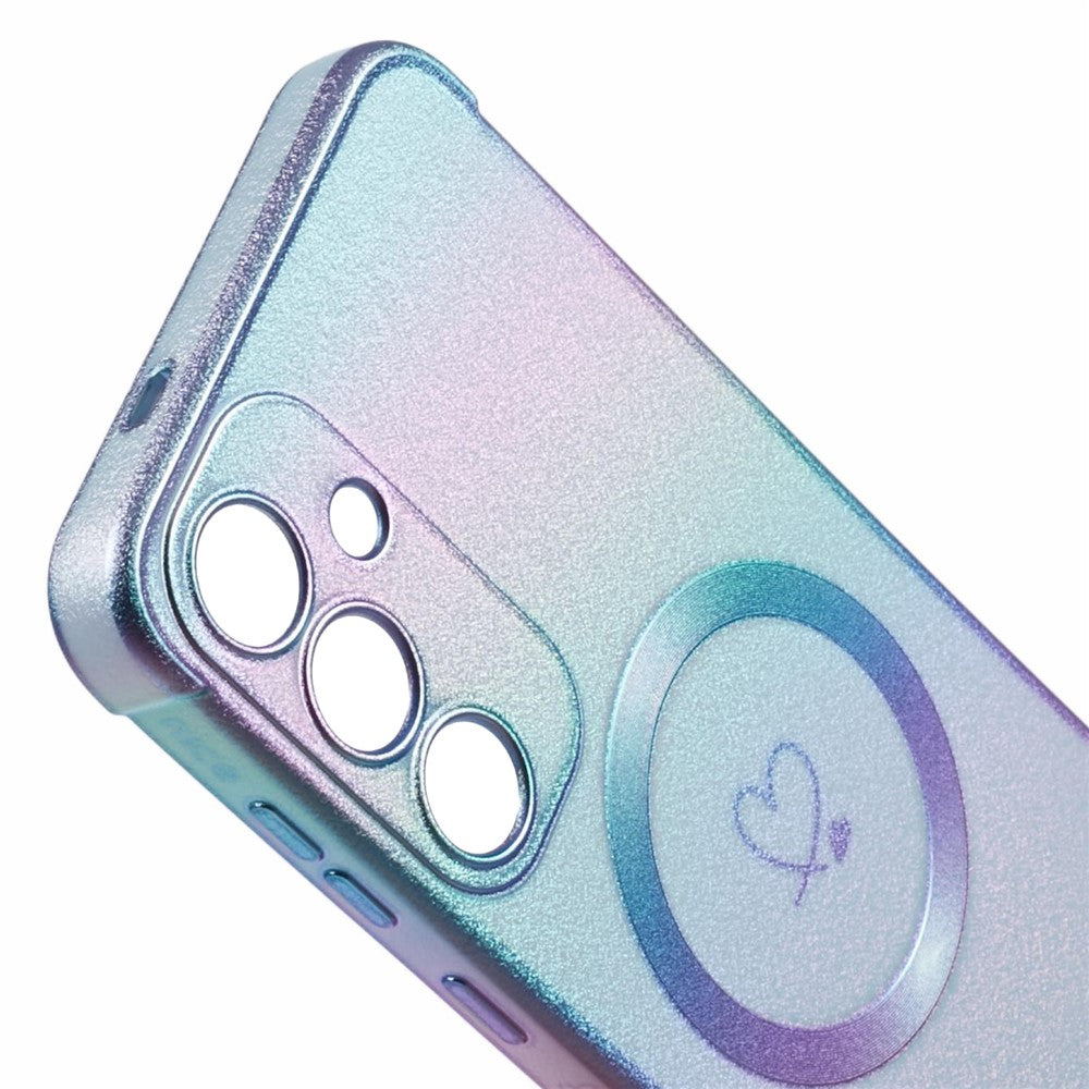For Samsung Galaxy S25 Magnetic Case TPU Gradient Electroplated Phone Cover