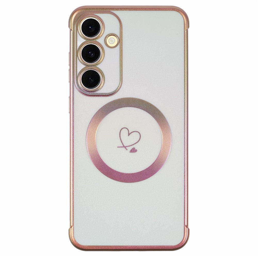 For Samsung Galaxy S25 Magnetic Case TPU Gradient Electroplated Phone Cover