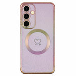 For Samsung Galaxy S25 Magnetic Case TPU Gradient Electroplated Phone Cover