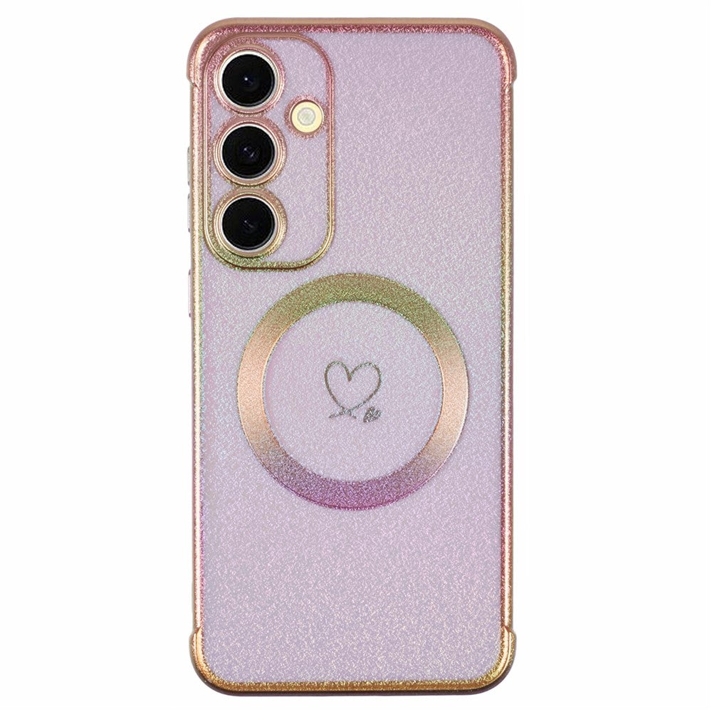 For Samsung Galaxy S25 Magnetic Case TPU Gradient Electroplated Phone Cover