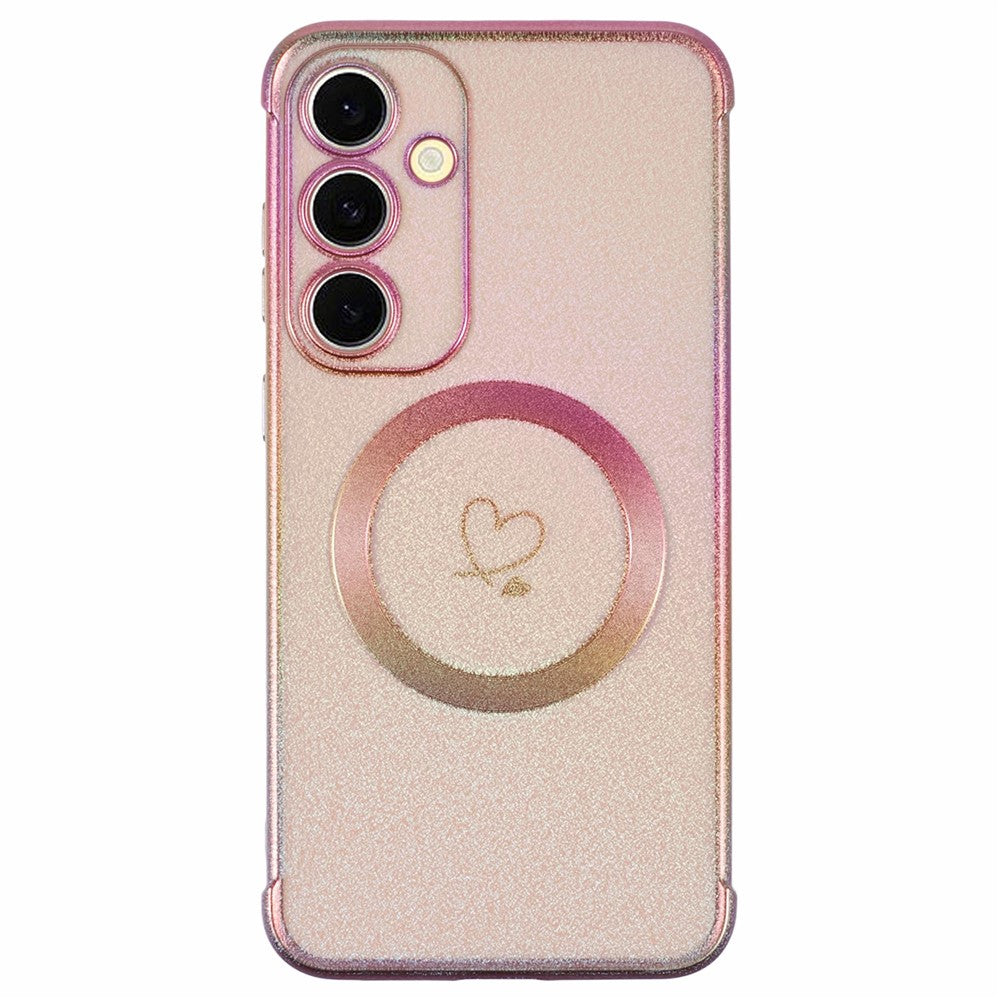 For Samsung Galaxy S25 Magnetic Case TPU Gradient Electroplated Phone Cover
