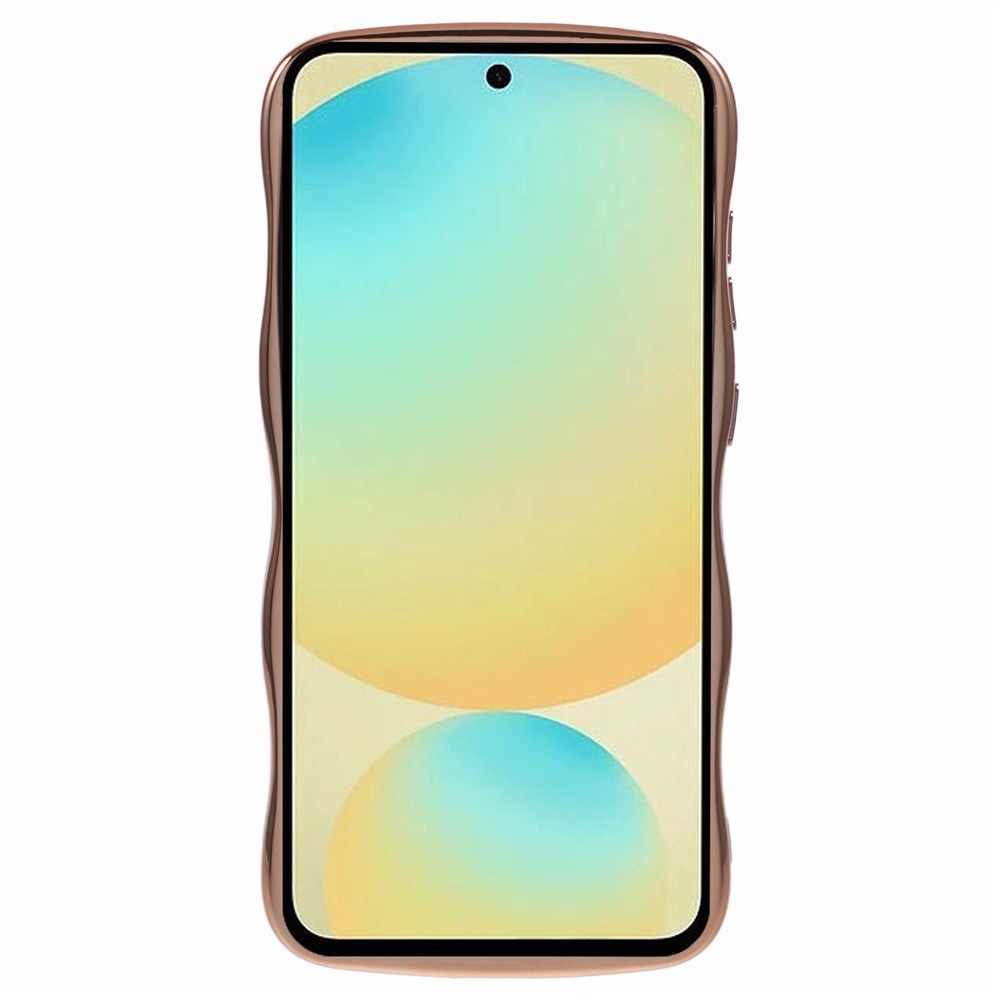 Til Samsung Galaxy S25+ Cover Hjerter TPU Telefoncover Krøllet Bølge Ramme Stort Vindue