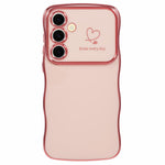 Til Samsung Galaxy S25+ Cover Hjerter TPU Telefoncover Krøllet Bølge Ramme Stort Vindue