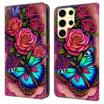 For Samsung Galaxy S25 Ultra Case PU Leather Wallet Phone Cover with Stand