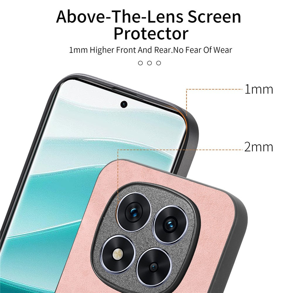 For Xiaomi Redmi Note 14 Pro+ 5G Leather Back Magnetic Case Skin-Touch Phone Cover