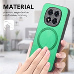 For Xiaomi Redmi Note 14 Pro+ 5G Leather Back Magnetic Case Skin-Touch Phone Cover