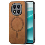 For Xiaomi Redmi Note 14 Pro+ 5G Leather Back Magnetic Case Skin-Touch Phone Cover