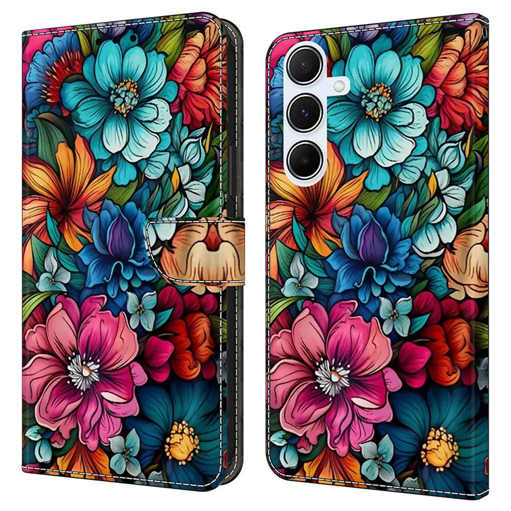 For Samsung Galaxy A36 5G / A56 5G Case Pattern Printed Protective Cover TPU+PU Leather Flip Phone Case