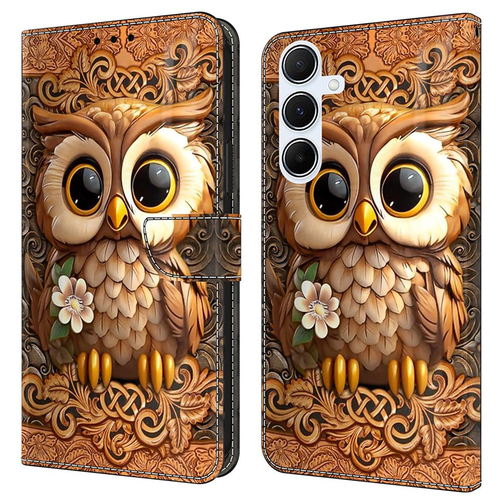 For Samsung Galaxy A36 5G / A56 5G Case Pattern Printed Protective Cover TPU+PU Leather Flip Phone Case