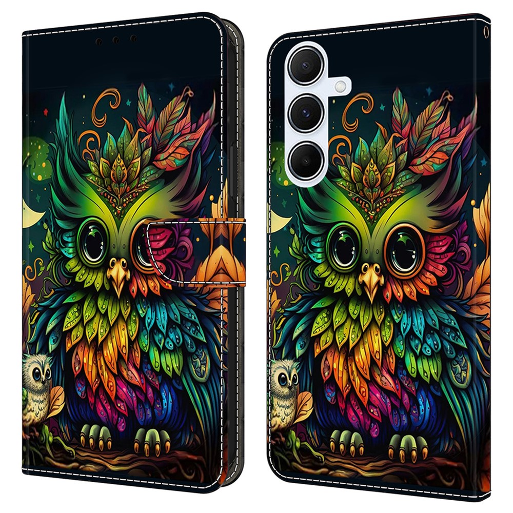 For Samsung Galaxy A36 5G / A56 5G Case Pattern Printed Protective Cover TPU+PU Leather Flip Phone Case