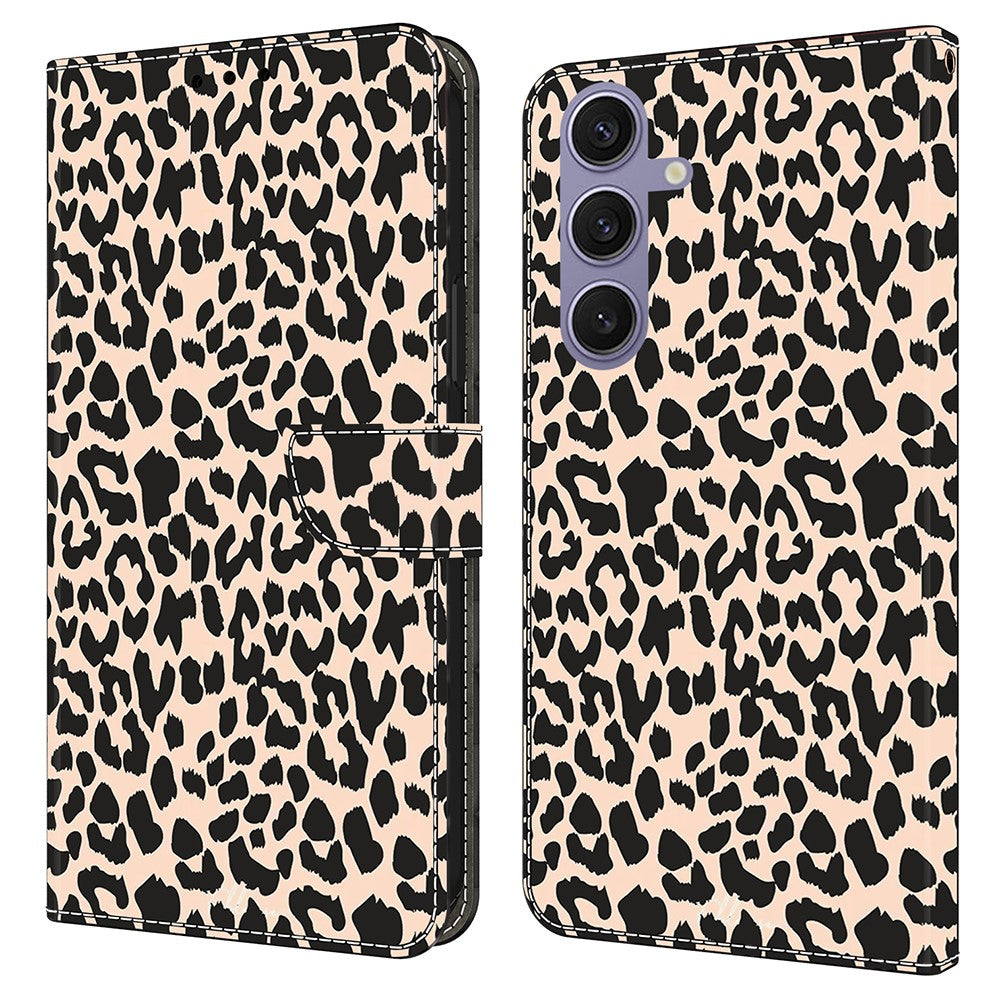Til Samsung Galaxy S25+ Cover med mønstertryk Beskyttende Cover TPU+PU Læder Flip Telefoncover