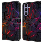 Til Samsung Galaxy S25+ Cover med mønstertryk Beskyttende Cover TPU+PU Læder Flip Telefoncover