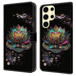 For Samsung Galaxy S25 Ultra Case Pattern Printed Protective Cover TPU+PU Leather Flip Phone Case
