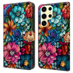 For Samsung Galaxy S25 Ultra Case Pattern Printed Protective Cover TPU+PU Leather Flip Phone Case
