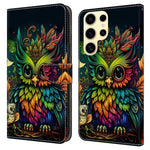 For Samsung Galaxy S25 Ultra Case Pattern Printed Protective Cover TPU+PU Leather Flip Phone Case