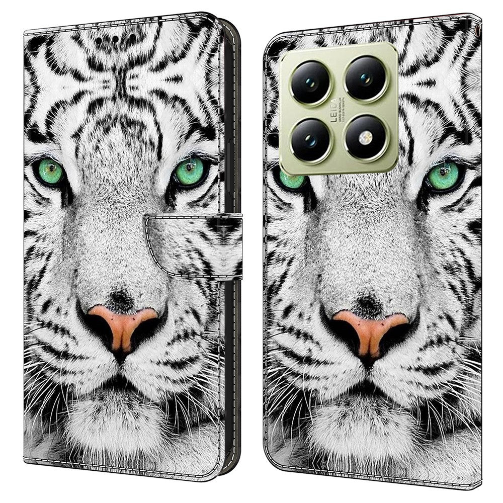For Xiaomi 14T Case Pattern Printed Protective Cover TPU+PU Leather Flip Phone Case