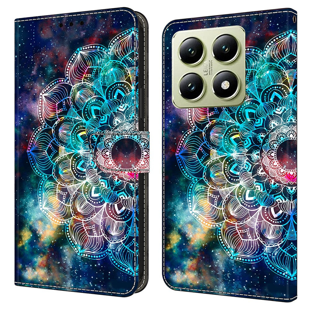 For Xiaomi 14T Case Pattern Printed Protective Cover TPU+PU Leather Flip Phone Case