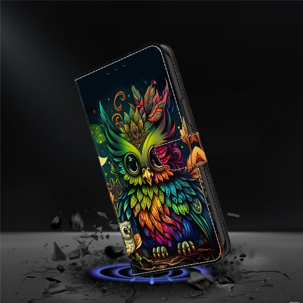 For Xiaomi 14T Case Pattern Printed Protective Cover TPU+PU Leather Flip Phone Case